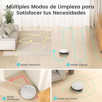LEFANT M210 Robot Aspirador Ultra Delgado 79mm, Control por App, Bajo Ruido, Compatible con Alexa, Boquilla Anti-enredos, Ideal para Pelo de Mascotas y Suelos Duros2