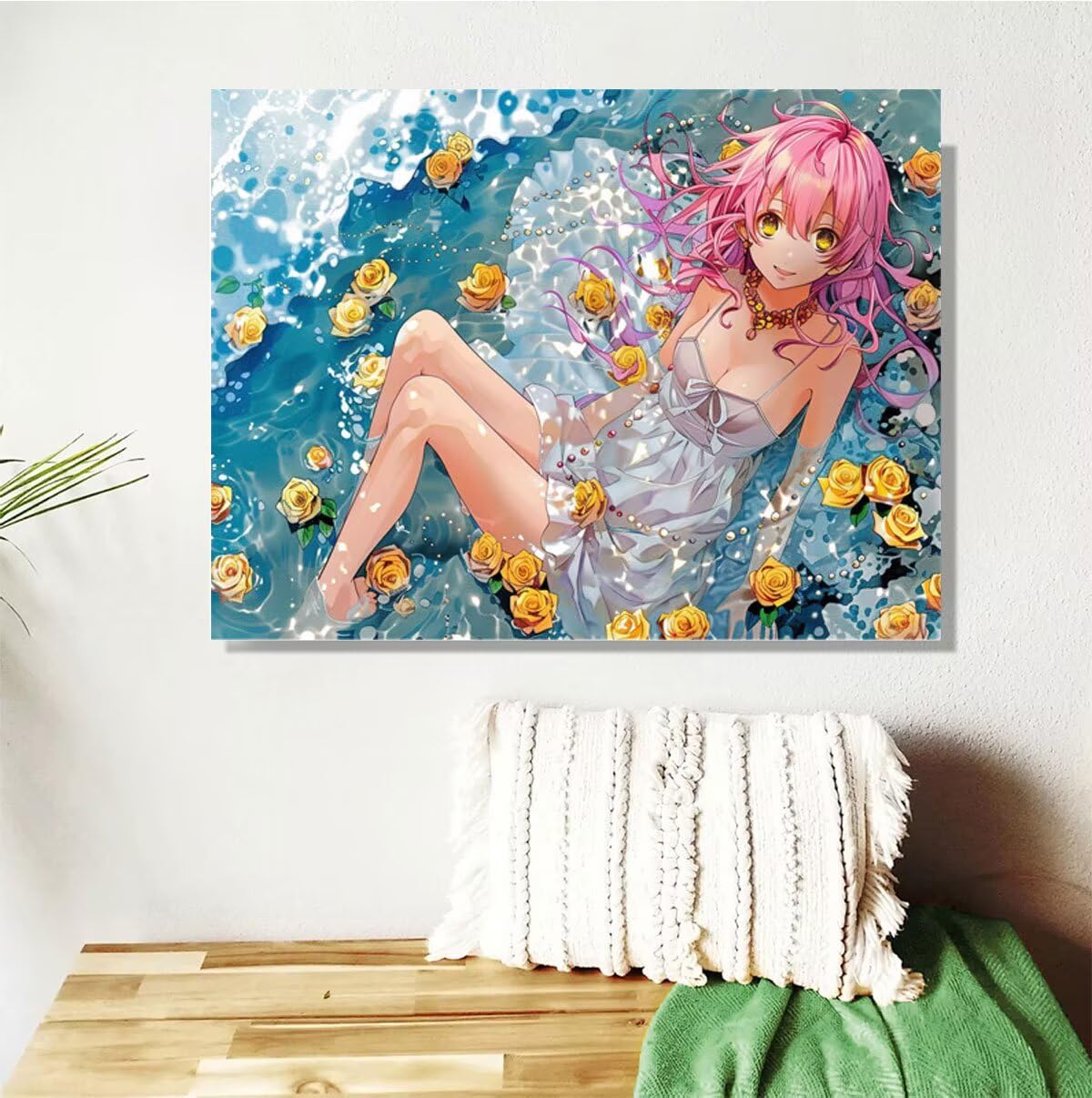Dipingere con i Numeri per Adulti ragazza Paint by Numbers Kit Cartone animato Fai da te Hobby Creativi Adulti,Dipingi con i Numeri con Pennelli e Acrilico,Decor della Parete di Casa 80x100cm M-426