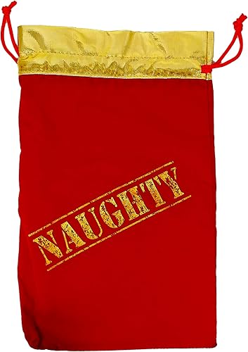 Miniatura 2 de K-Kraft Christmas You've Been Naughty - Bolsas de regalo de terciopelo (paquete de 12  9 x 14 pulgadas)