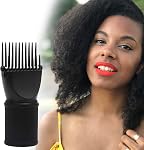 Segbeauty Pièces de peigne pour sèche-cheveux, pinceaux noirs pour concentrateur de cheveux 1.57-1.97", Pro Coiffure Styling Salon Outil pour le redressage Démêlant Fine Curly Cheveux Naturels