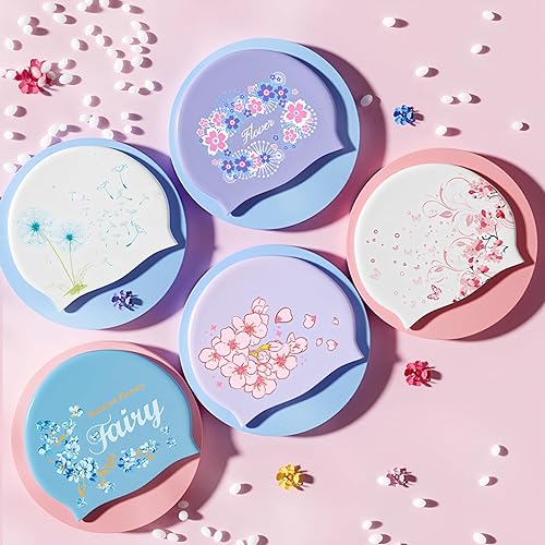 Miniatura 5 de Gorra de natación de silicona, gorra de natación YondestStars para mujereshombresjóvenes, gorras de baño para cabello largo y corto, accesorios de