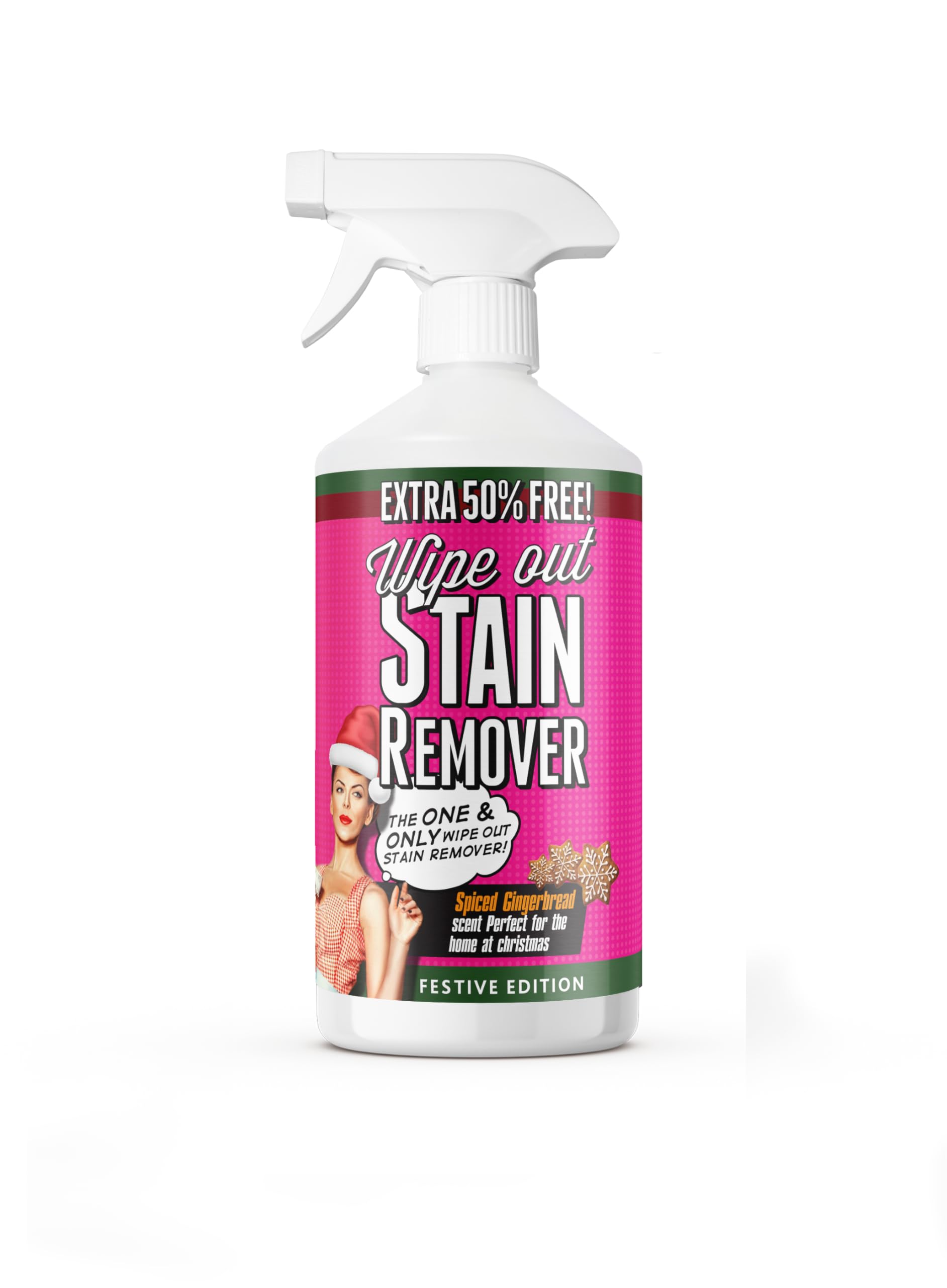 Wipe Out - Multi-Purpose Stain Remover 750ml, Spiced Gingerbread - Festive Multi Surface Cleaner - Removes Grease, Oil, Tea, Coffee, Wine, Mud & Everyday Household Stains