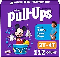 Pull-Ups Boys Potty Training Pants 3T-4T (32-40 lbs) 112 Ct - Leak-Free Disney Mickey Designs for Big Kid Confidence