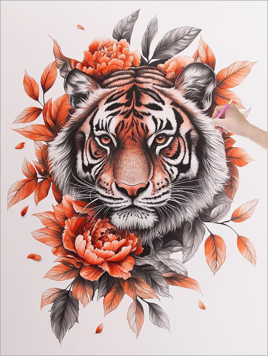 Obraz diamentowy XXL 90 x 120 cm, zestaw do majsterkowania 5D "zrób to sam", obraz dla dzieci, dekoracja pokoju, Halloween, Boże Narodzenie (kwiaty) J-20