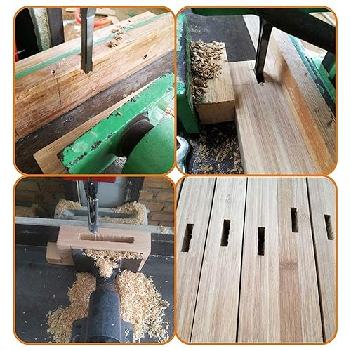 Miniatura 7 de WSOOX - Brocas de taladro de agujero cuadrado para madera sierra de agujero de carpintería tamaño 14 pulgadas 516 pulgadas 38 pulgadas 12 pulgadas