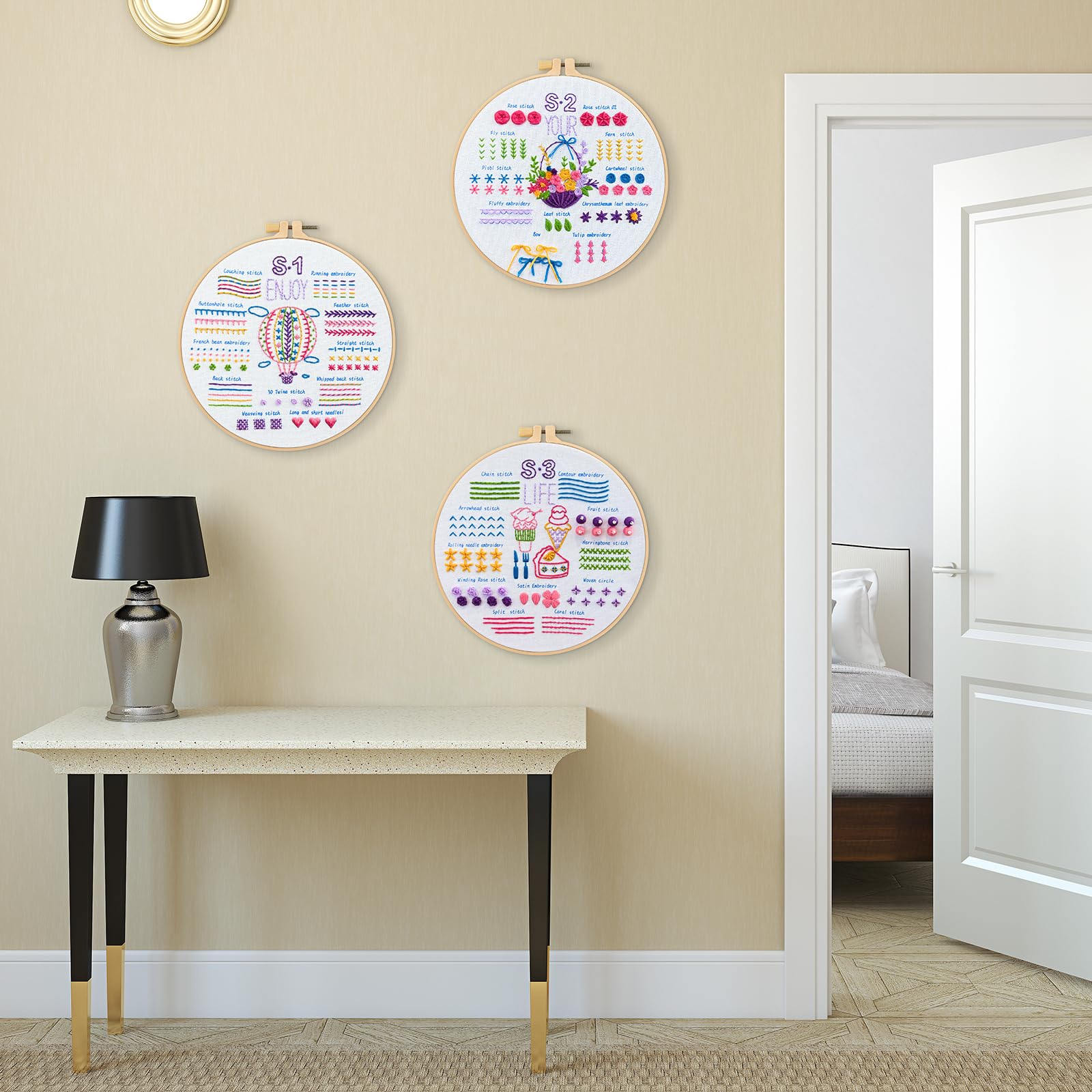 Kit Ricamo Per Principianti - Set Completo Con Tela, Telaino E Filo Per Creare Borsa Fai Da Te - Foto 9