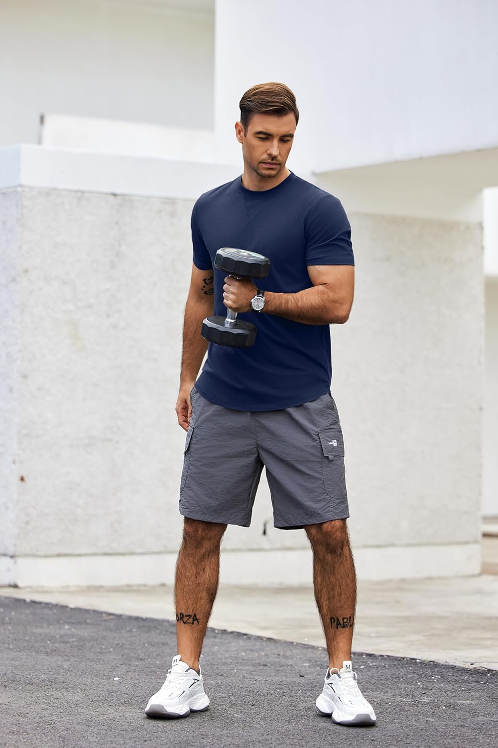 COOFANDY Mens T Shirts Casual Short Sleeve Cotton Tee Shirts Hipster Hip Hop Longline T-Shirt Basic Summer Tops - Image 4