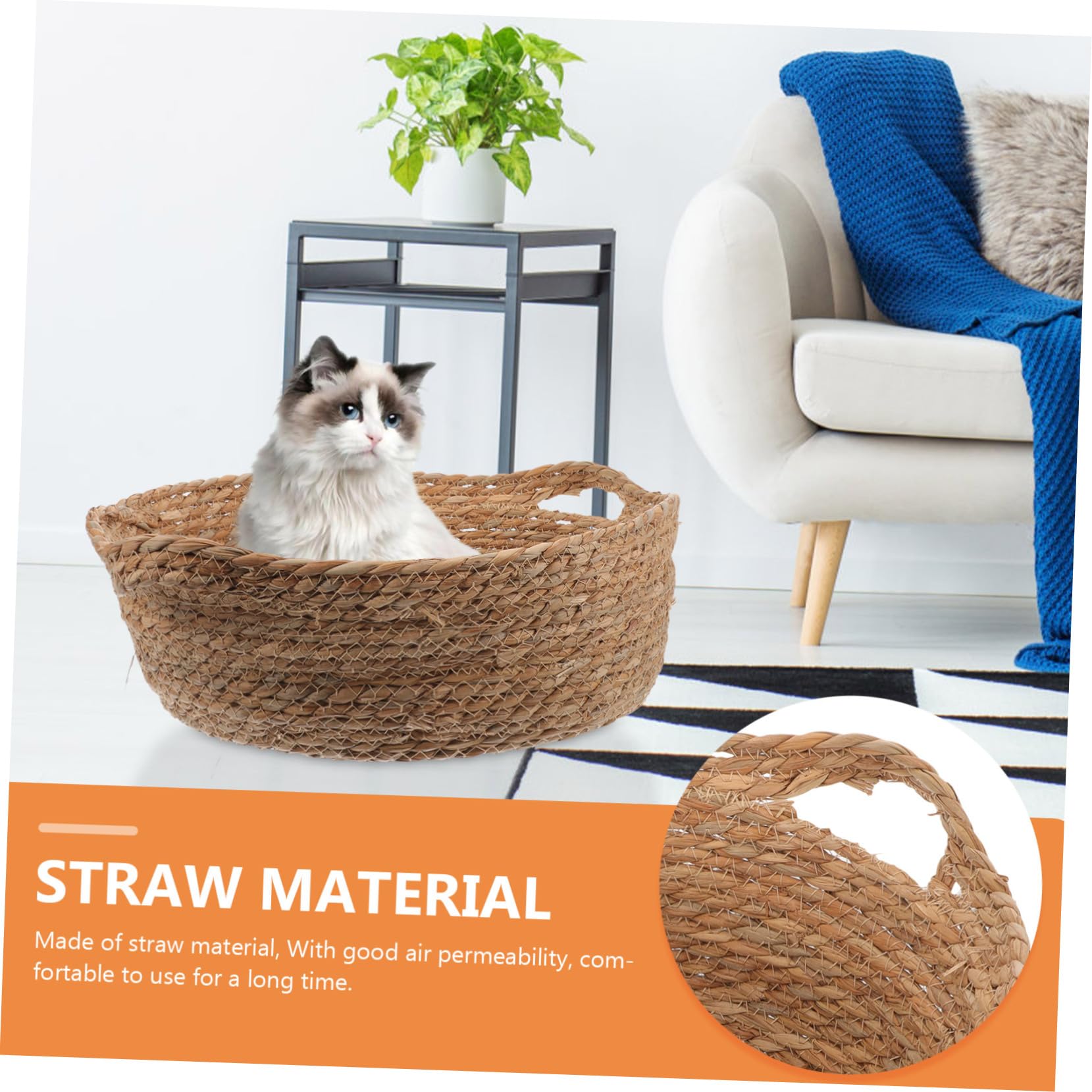 Sosoport Cama para De Tejida para Gatos Transpirable Diseño para Interior y Exterior Accesorio para Dormir y