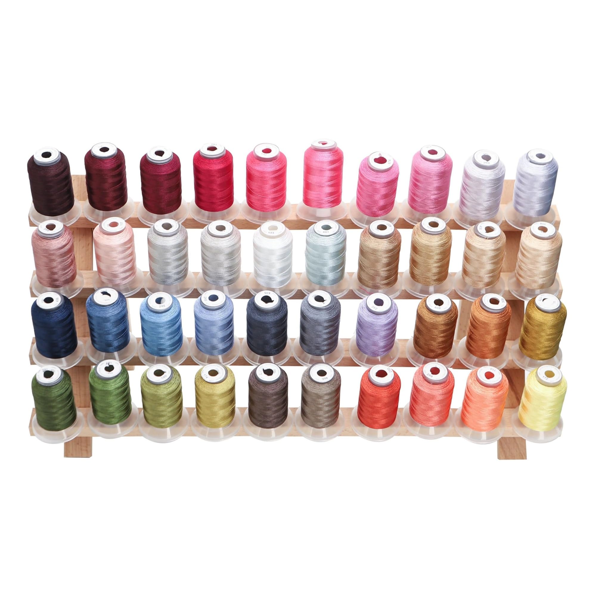 Las líneas de costura para coser, Hilo de bordar de poliéster 120D/2 500 metros Paquete de 40 Multicolor