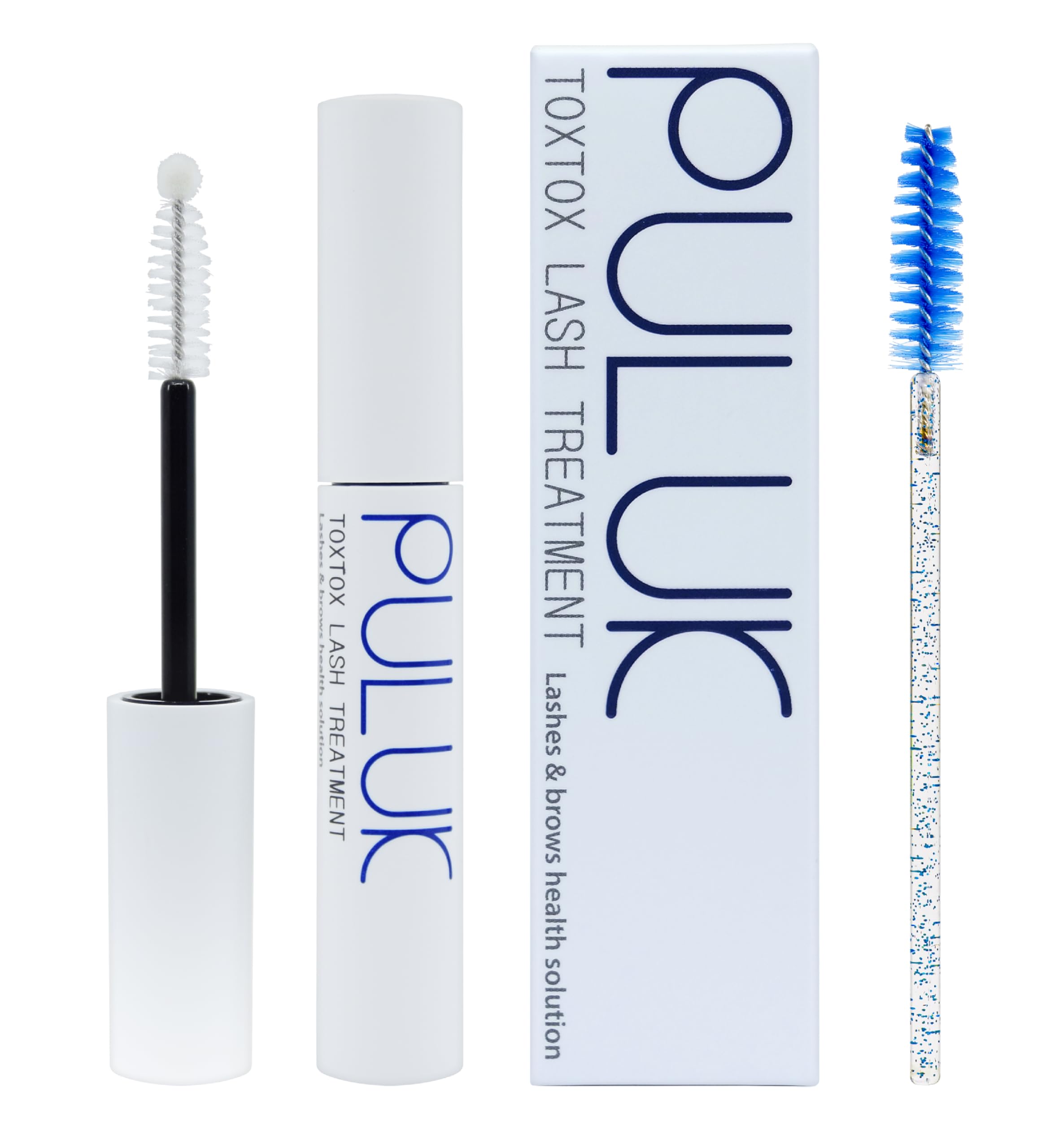 PULUK TOXTOX LASH TREATMENT 10ml & Mascara Wand 1pc, Lashes & Brows Care Solution, Eyelash Enhancing, Eyelash Growth, Nourishing