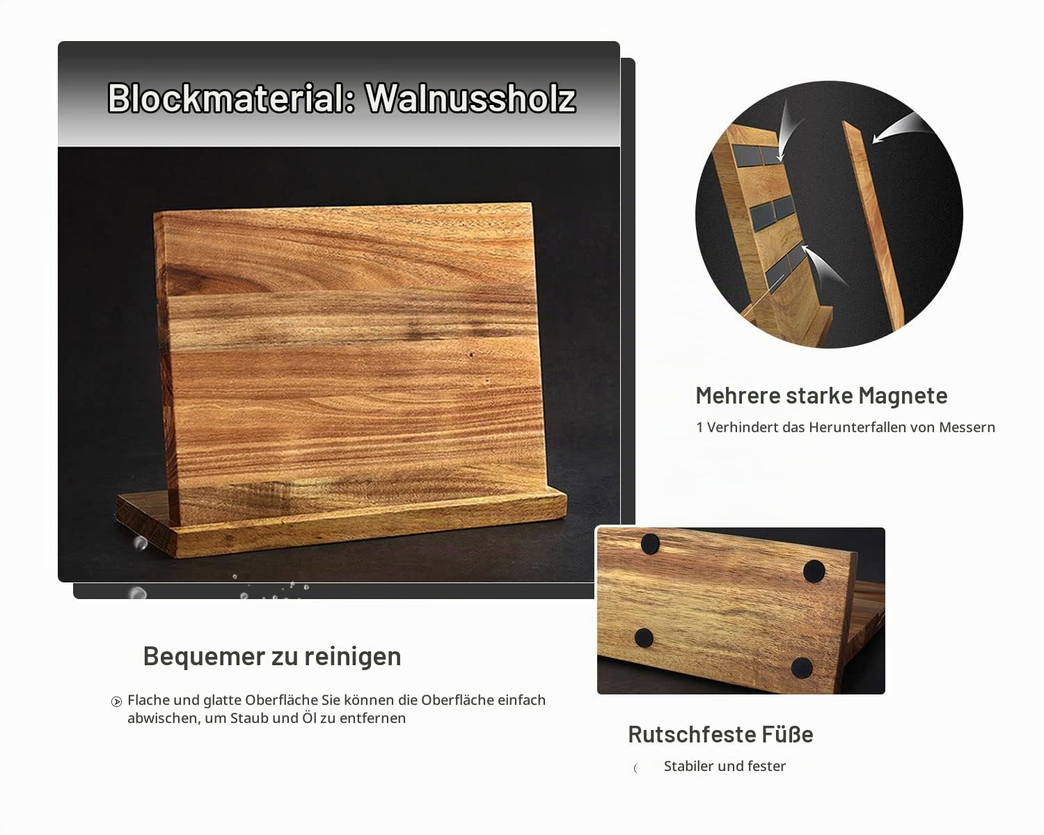 YARENH Damastmesser Set 5 er, Scharfe Messer aus 73 Lagen Damaststahl Klinge und Holzgriff, Messer Set mit Messerblock aus Holz und Hackmesser - chinesisches kochmesser HTT-Serie