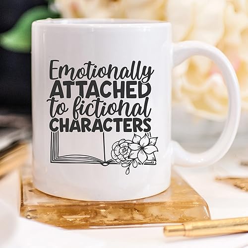 Miniatura 9 de YouNique Designs Taza para amantes de los libros, 11 onzas, artículos Bookish, taza del club de libros, taza de café de ratón de biblioteca, taza