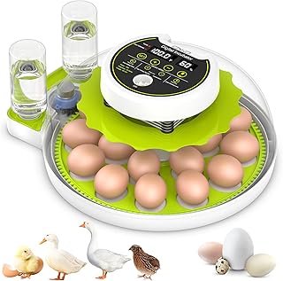Egg Incubator with Automatic Egg Turning and Humidity Control, Chicken Incubators for Hatching Eggs, Holds 18 Eggs Encabulator for Chicken, Suitable for Hatching Chickens, Quails, Ducks,Parrots,Geese