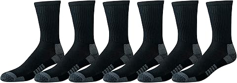 Amazon Essentials Hombre Calcetines Deportivos de Algodón de Alto Rendimiento para Controlar la Humedad, Transpirables