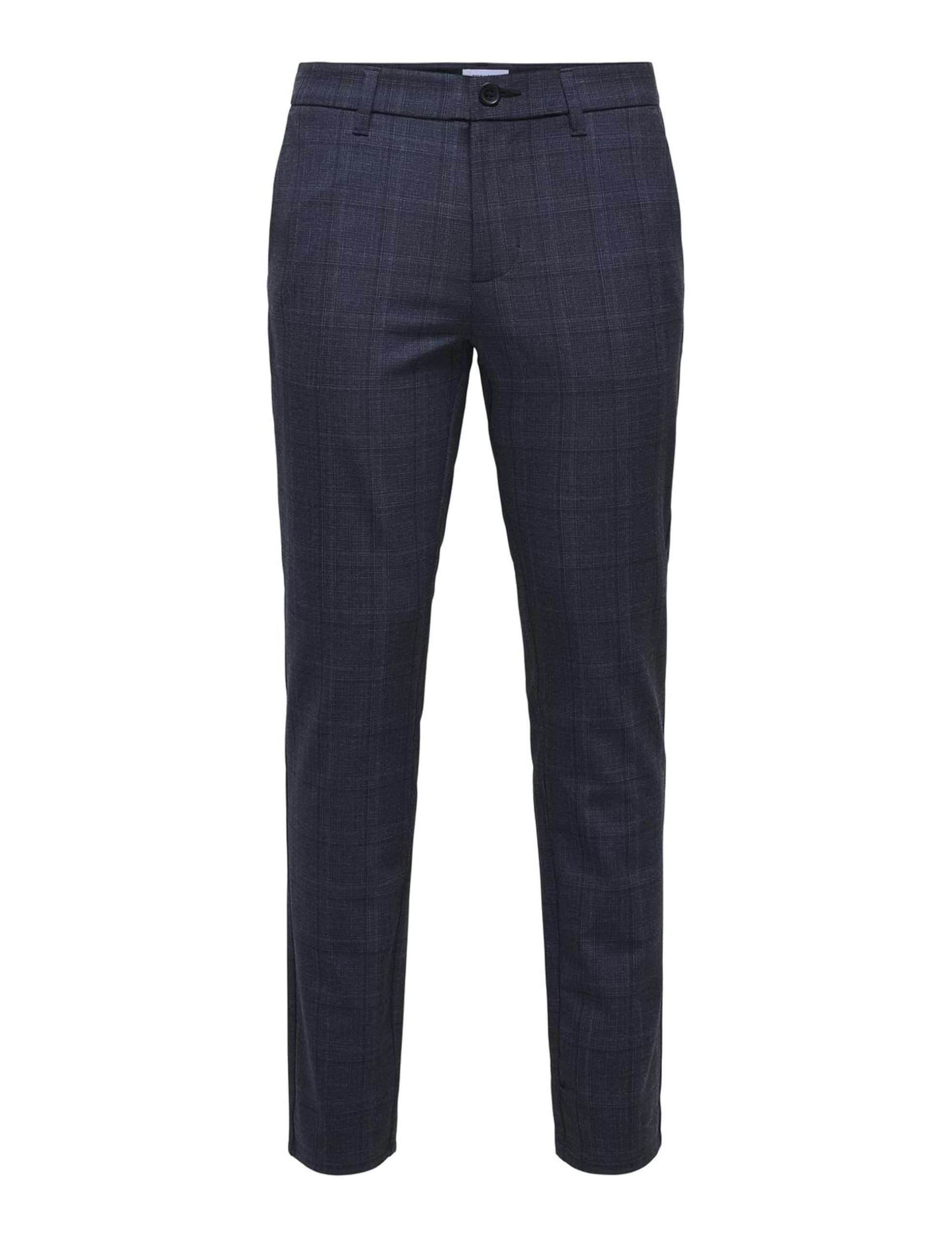 ONLY & SONS Onsbrad Life Slim Check 0184 Pant Noos, Dress Blues, 33 W/30 L