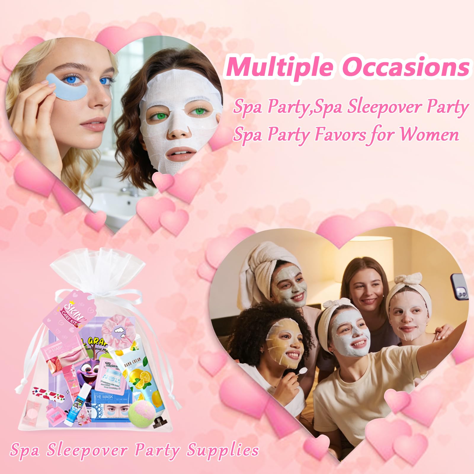 224-Piece Spa Party Favors Kit with Skincare and Gift Accessories