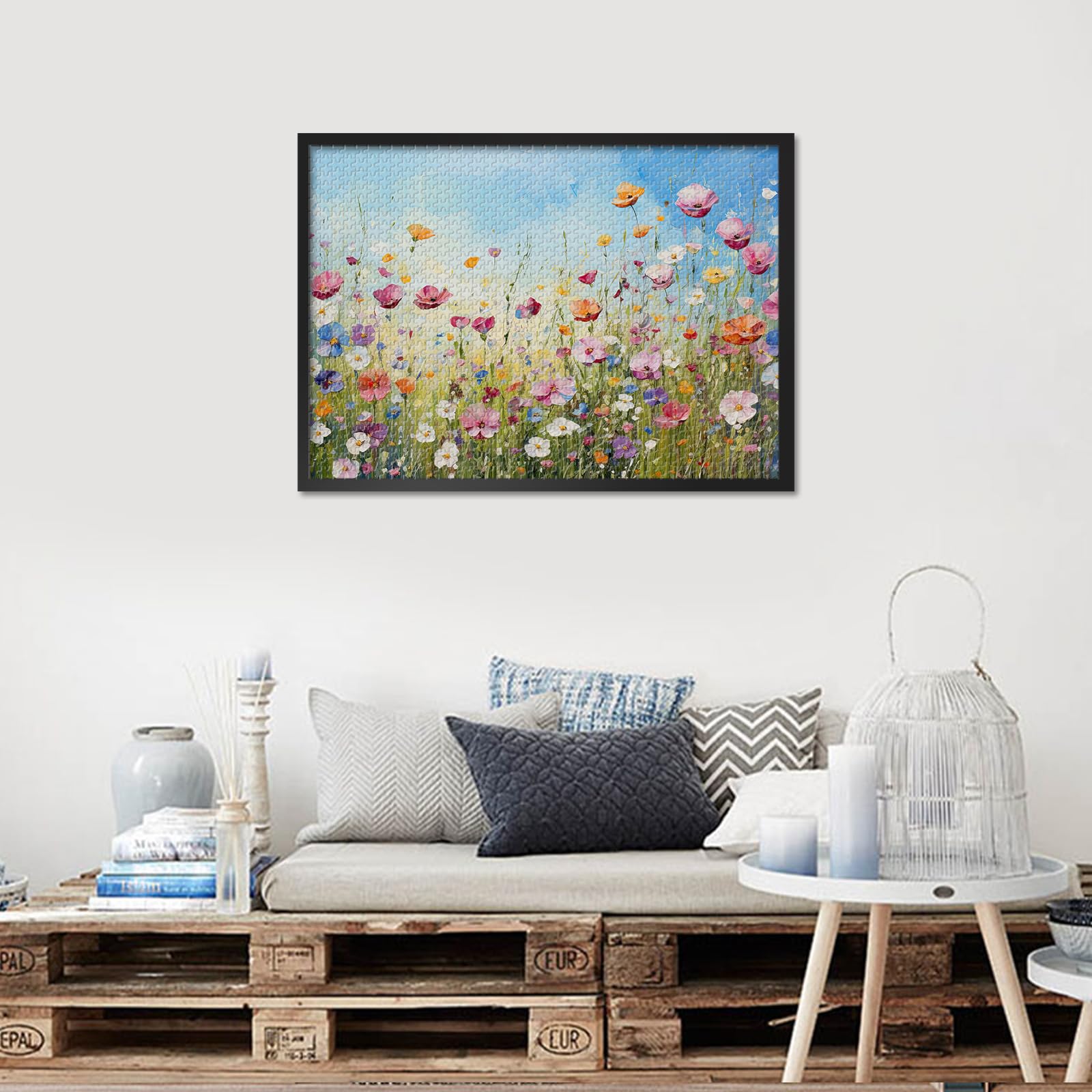 Puzzle 1000 Pezzi Fiori Per Adulti E Famiglia – Gioco Da Tavolo In Cartone Premium, 70x50 Cm, Con Poster E Lettere Sul Retro Per Aiutarti
