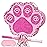 WERNNSAI Pink Dog Paw Pinata - Dog Pinata Pet Theme Party Games Pink Girl Style Puppy Paw Party Decorations Animal Party Supply for Kids Birthday with Blindfold