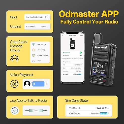 Miniatura 3 de TIDRADIO TD-M15 Rapid Global Walkie Talkies 5000 Mile Long Range Poc radios, 4G LTE Unlimited Range Nationwide PTT Two Way Radios for Family,