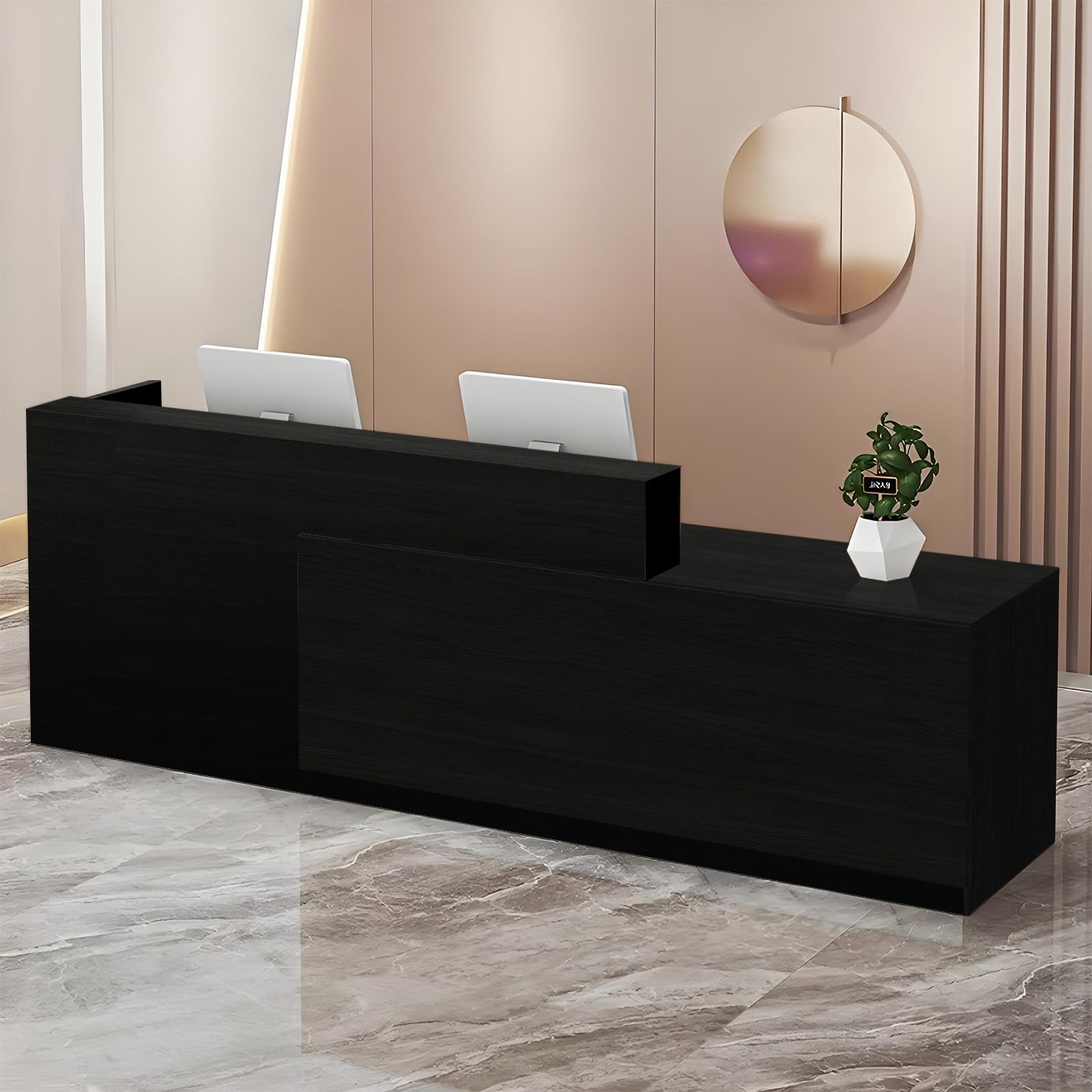 Moderner Rezeptionstisch aus Holz – Thekentisch für Salon, Boutique, Hotel, Büro – Stilvolles & funktionales Design für Profis, langlebige & elegante Möbel