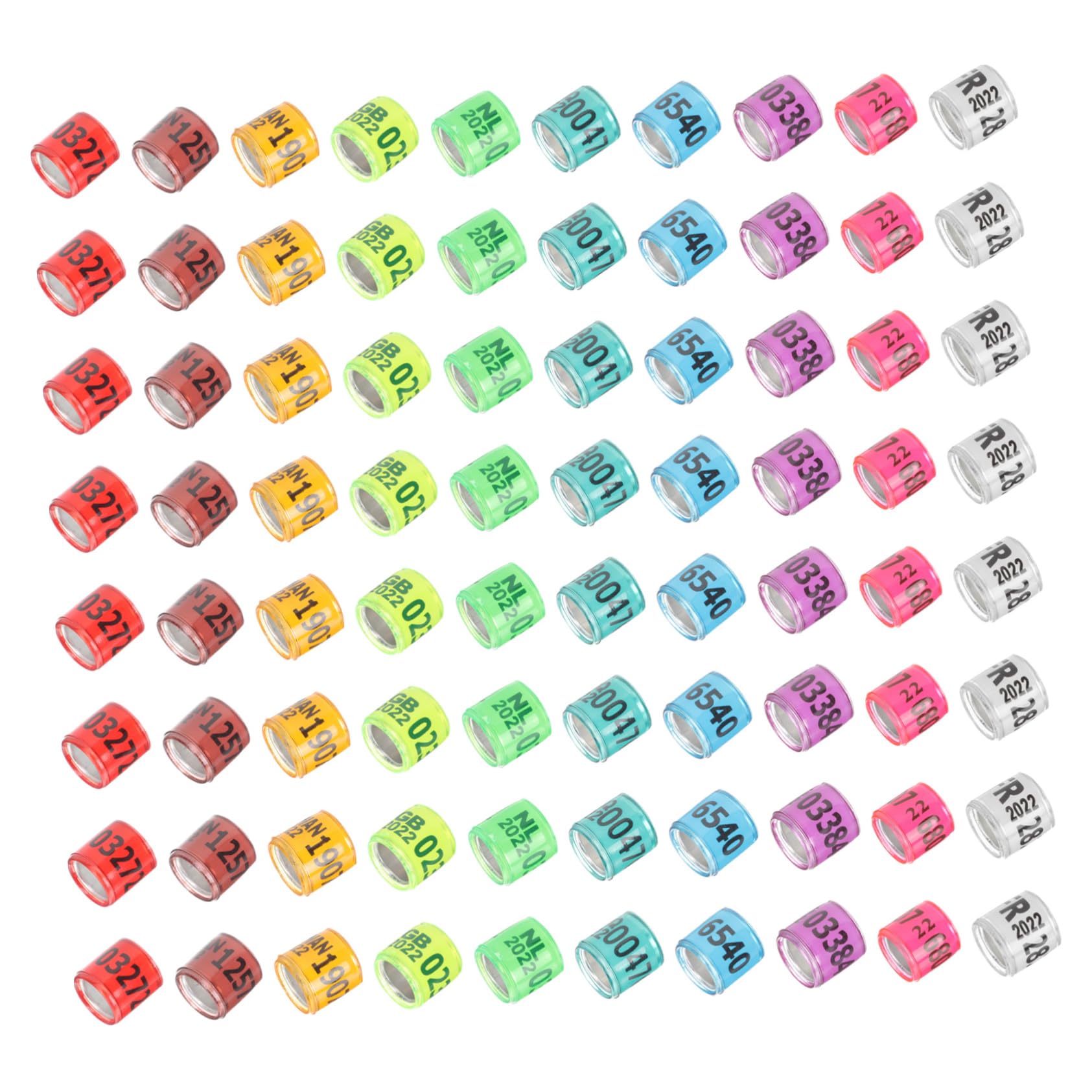 BESPORTBLE 400pezzi Anelli Identificativi per Piccioni Fasce Colorate Alluminio per Uccelli Strumento di Distinzione per Pollame Facili da Usare e Resistenti