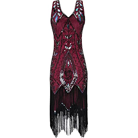 Women's 1920s Flapper Dress: Roaring 20s Gatsby Glamour