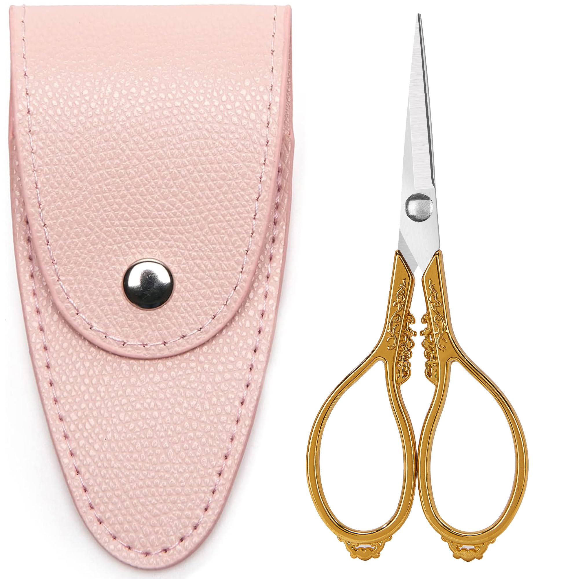 Mini Embroidery Scissors - Vintage European Style, Stainless Steel for Art Work DIY Tools, Small, Gold