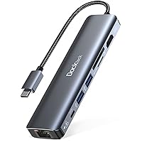 Adattatore USB C Hub Dockteck 7 in 1 Dock DD0003 USB C, Ethernet LAN RJ45