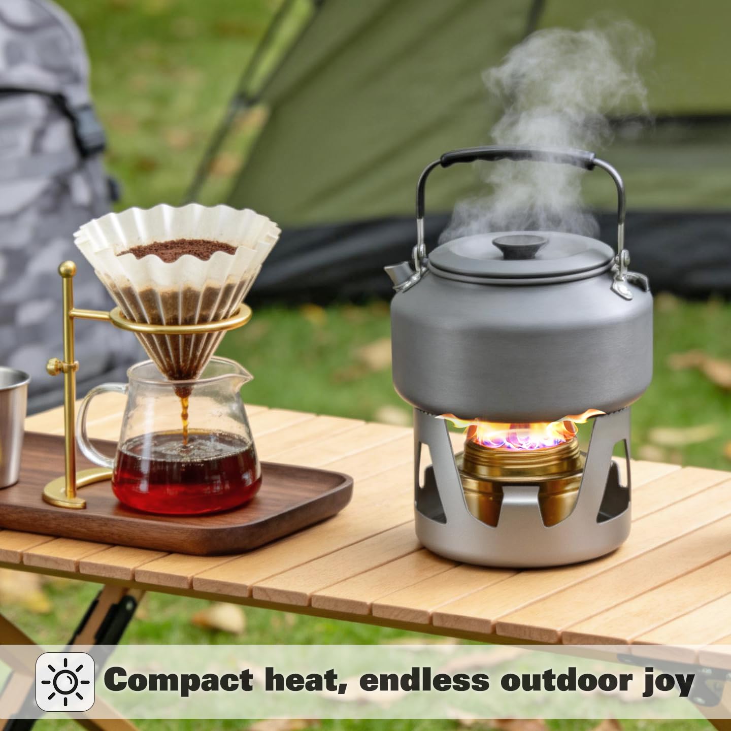 efi mini backpacking camping stove Famgee Portable Alcohol for Lightweight Brass Spirit Burner with Aluminium Stand for Outdoor Hiking Camp Survival rod reel combo When it comes to while the canister 齿轮比:7.1:1