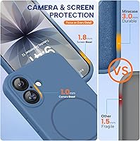 Vista 679 de Miracase Funda diseñada para iPhone 13 Pro Max con protector de pantalla, [forro de microfibra suave antiarañazos], funda protectora de silicona