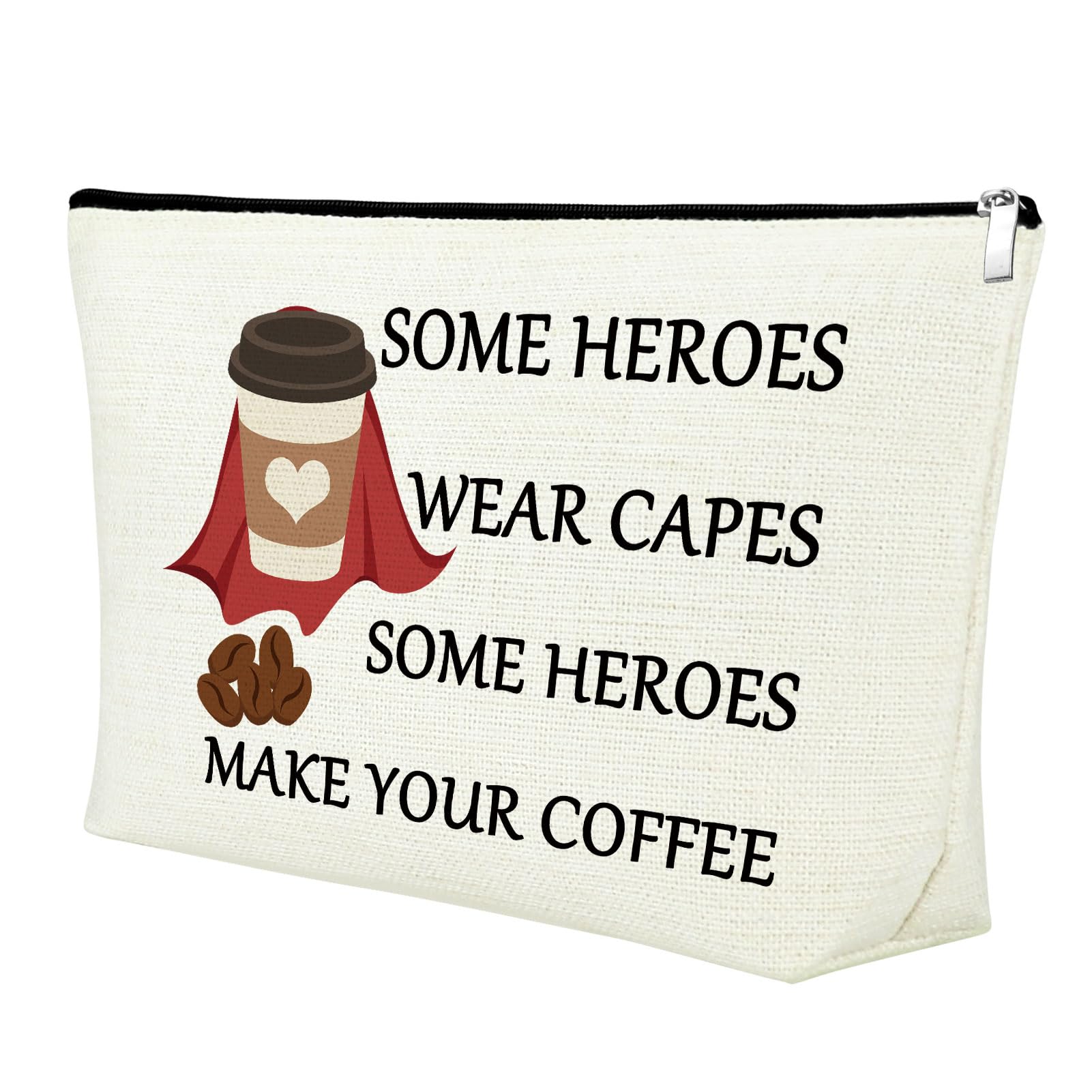 Mxrymvu Funny Coffee Gifts Coffee Lovers Gift Ideas Makeup Bag Barista Gifts for Women Zipper Pouch Travel Toiletry Bag Christmas Graduation Birthday Present for Friend Sister Mom Daughter