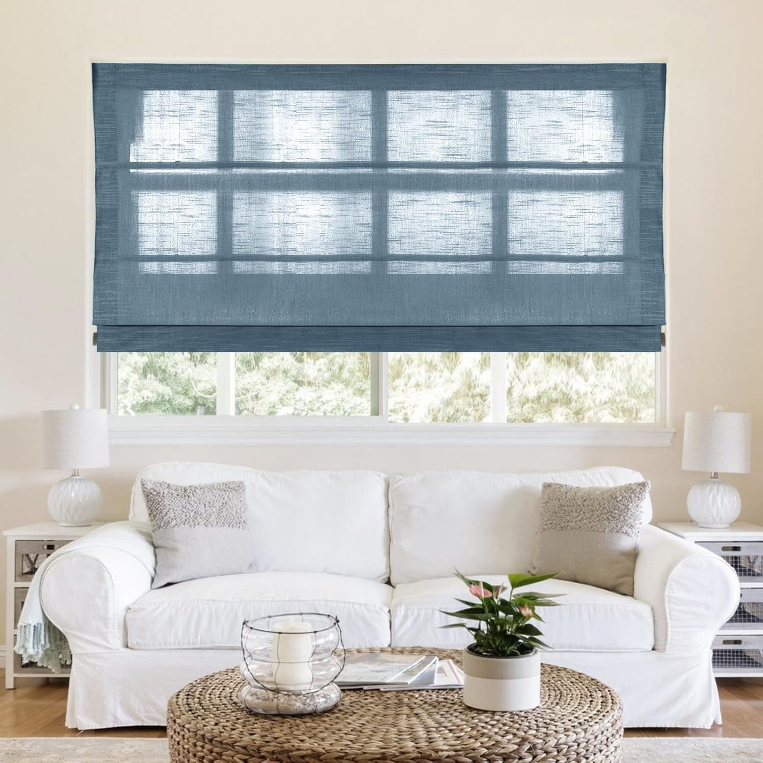 ChadMade Custom Made Washable Fabric Cordless Roman Blind