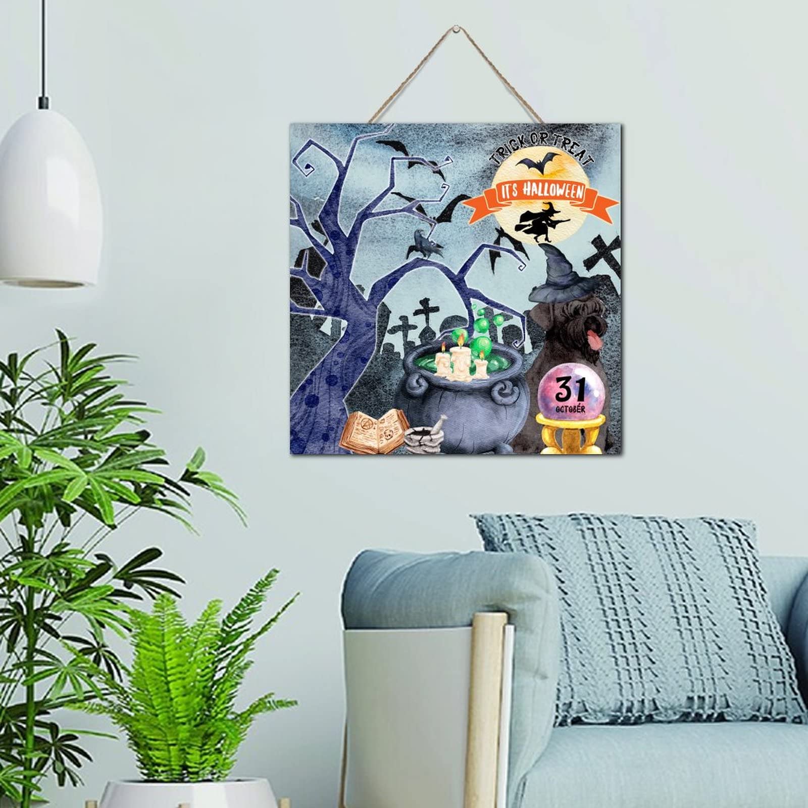 Plaque murale vintage pour habiller un mur vide à Halloween avec style