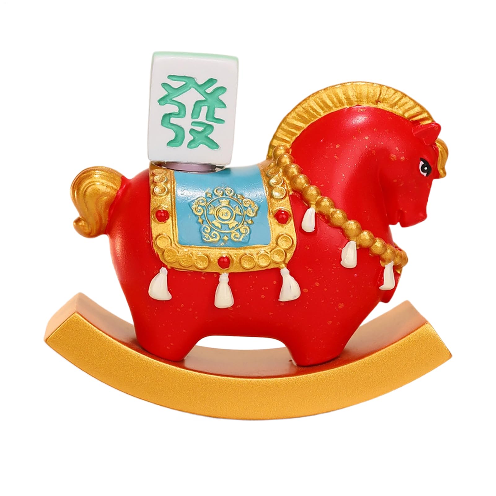 Mascotte du Nouvel An chinois 2026, statuette cheval en résine haute finition
