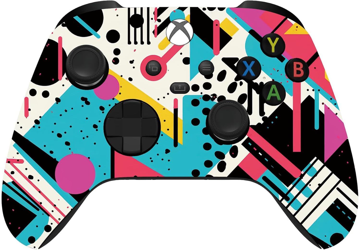 Wireless Controller for Microsoft Xbox Series X/S &amp; Xbox One - Custom Soft Touch Feel - Custom Series X/S Controller (X/S Retro Abstract)