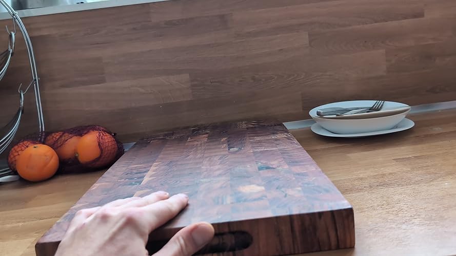 Zassenhaus Walnoot End Graan Snijplank Snijplank met Sapgroef en Geïntegreerde Handvatten, 21 x 12 x 1.6
