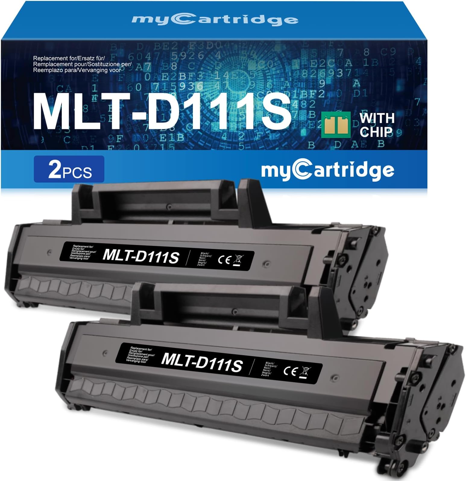 GPC IMAGE Compatibele Vervanging voor MLT-D111S D111S voor M2070W M2026W M2026 M2070 M2070F M2070FW M2020 (Zwart, 1 Stuks