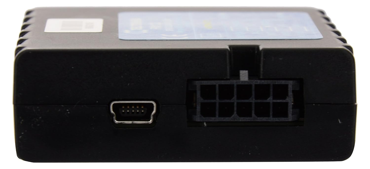 Side view of Teltonika FM1120 GPS Tracker showing USB and main connector ports