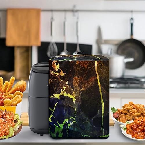 Miniatura 6 de Fundas para freidora de aire extra grandes con patrón de mármol, accesorios cuadrados para freidora de aire de 5 a 6 cuartos de galón, cubiertas