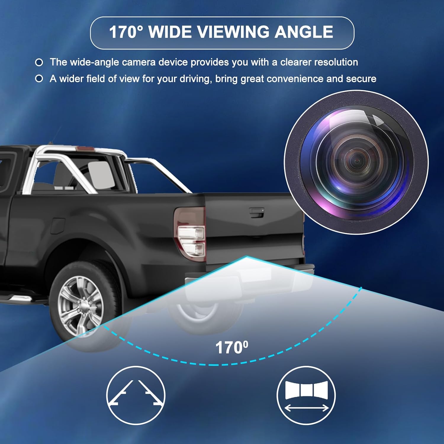 Rear View Backup Camera Replacement for Ford F250 F350 F450 F550 Super Duty 2017-2022 6.2L 6.7L 7.3L Back Up Camera Replaces# JC3T-19G490-AD JC3T19G490AD (Just for 6pin Plugs)
