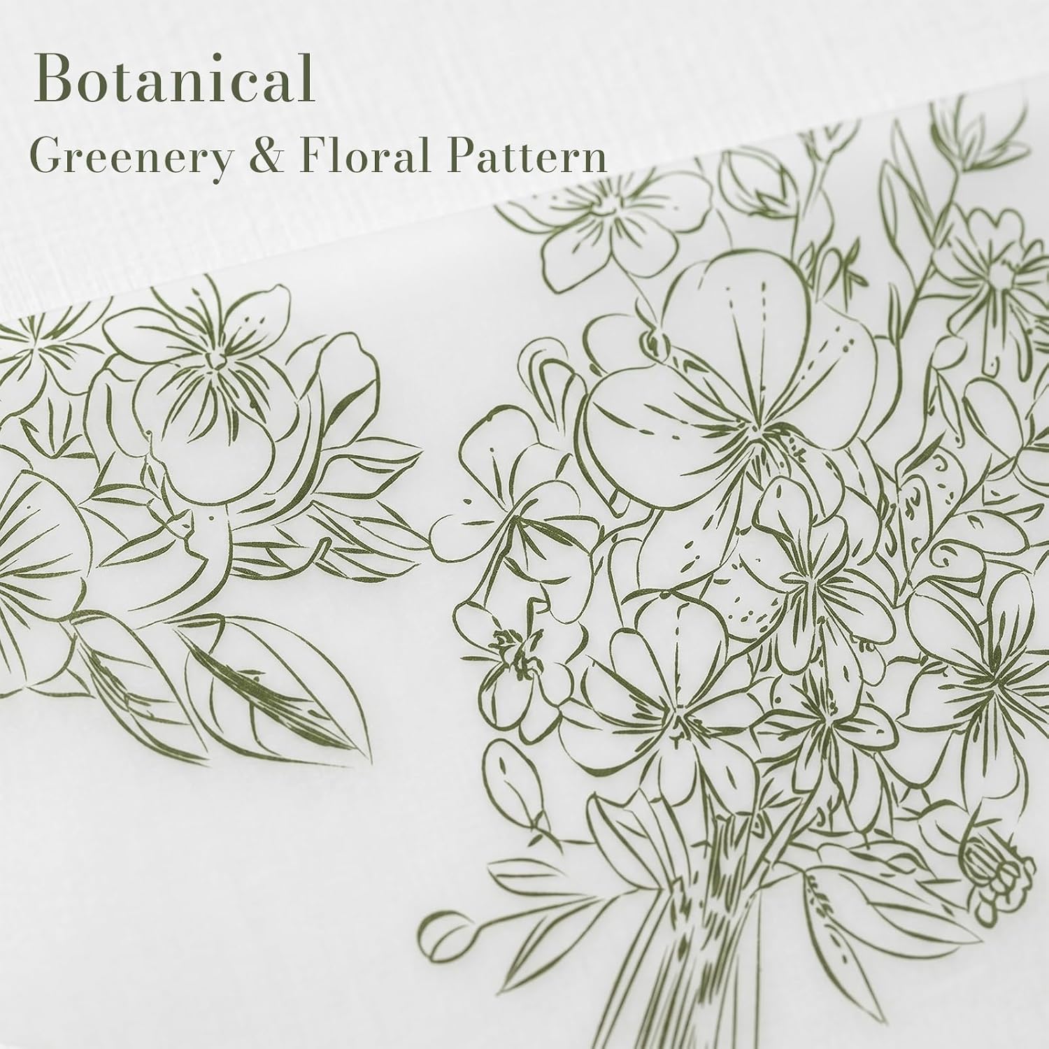 Vellum Paper 5x7 Pre-Folded Green Floral Bouquet, Vellum Jackets 30 Pcs image 4