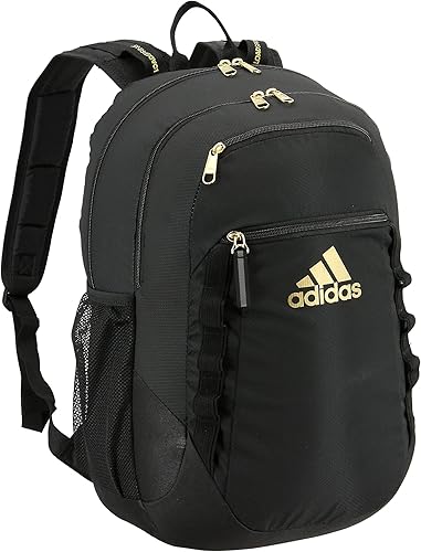 adidas - Mochila Excel 6, Negro, dorado