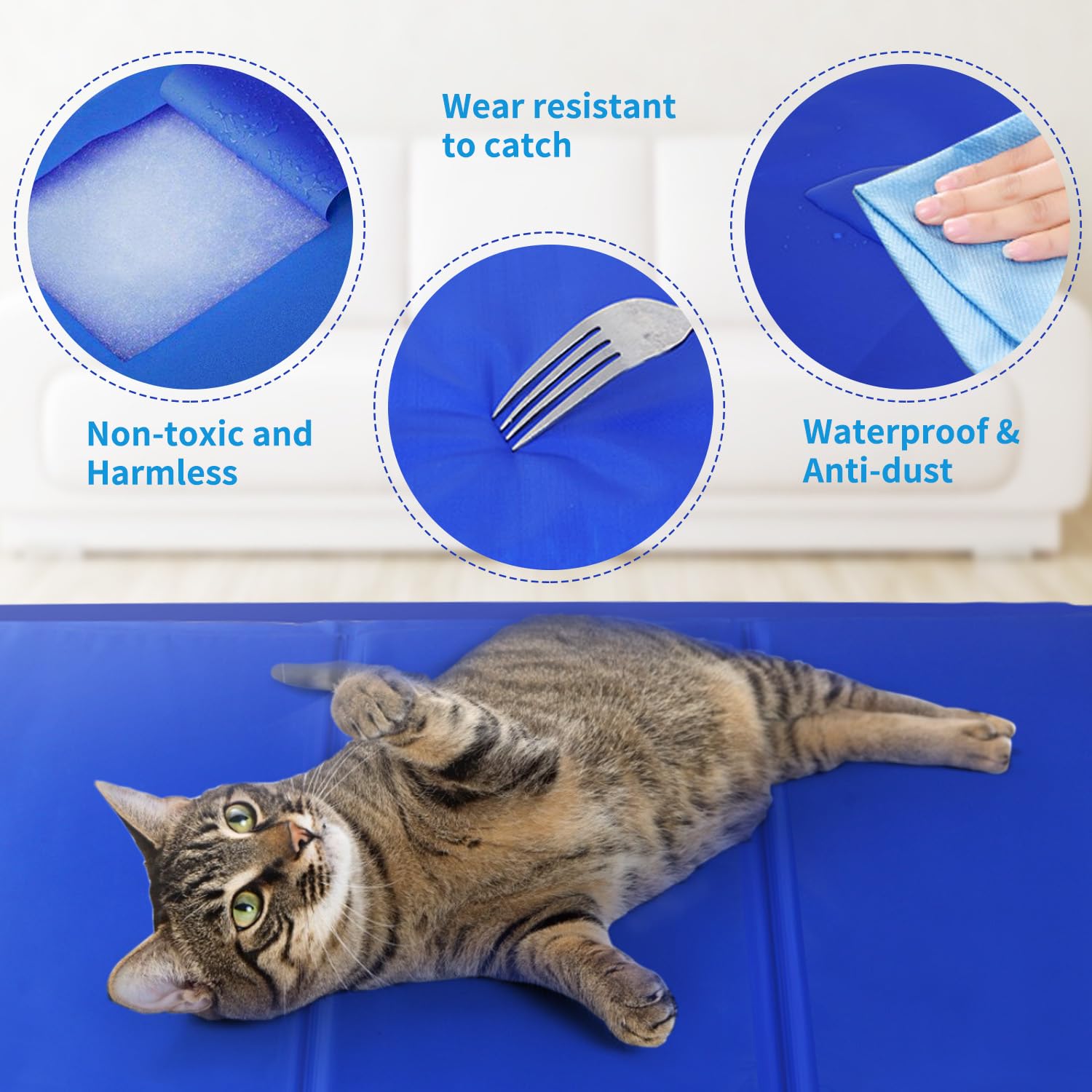 Nobleza - Tappetino Refrigerante in Gel per Cani, Gatti e Animali Domestici, Non tossico. 90 * 50cm