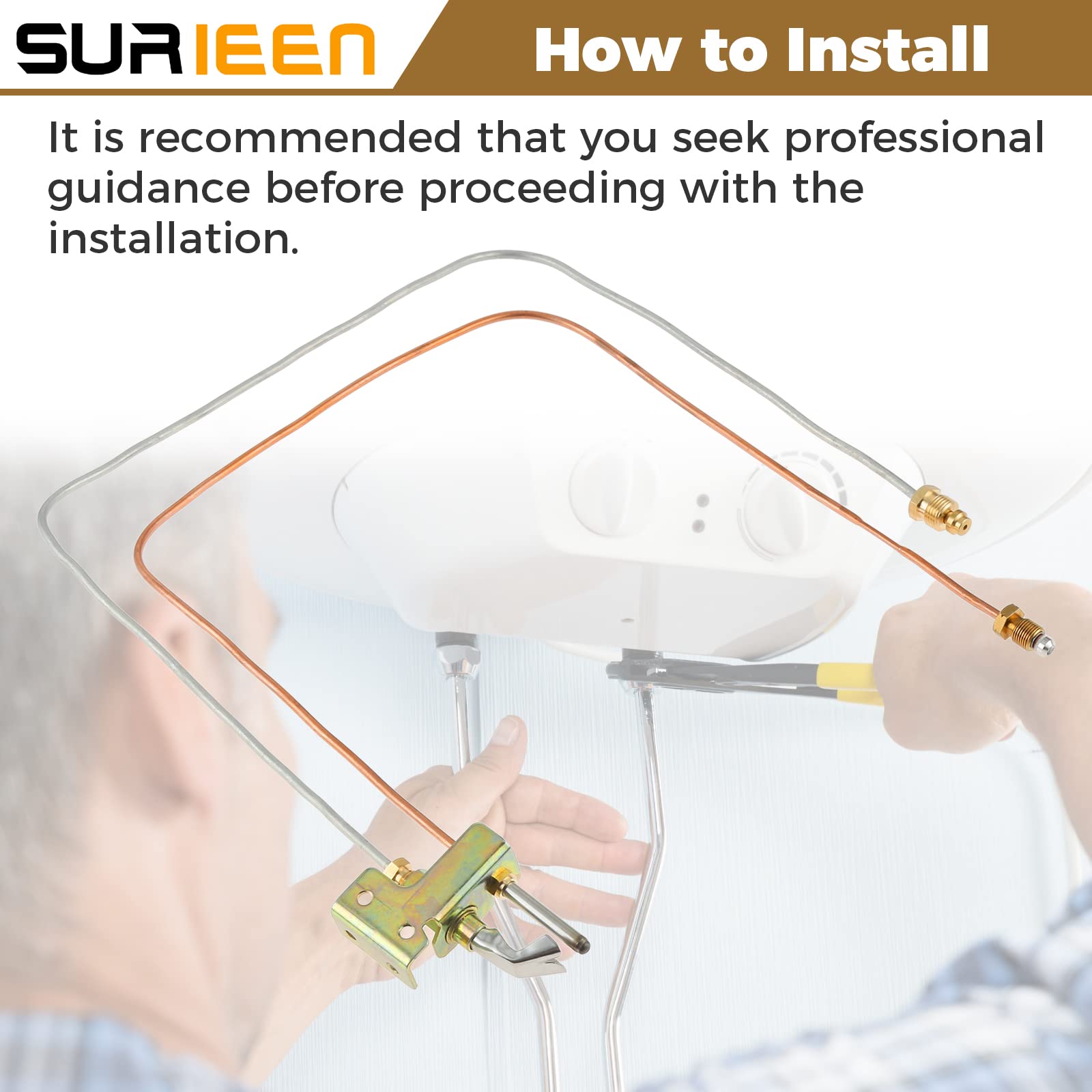 Gas Water Heater Parts Natural Gas Water Heater Pilot Assembly With Thermocouple – 24 Tubing – Replacement For Many Models Gas Water Heater Parts Natural Gas Water Heater Pilot Assembly With Thermocouple – 24 Tubing – Replacement For Many Models