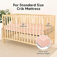 Vista 91 de 2-Pack Waterproof Baby Crib Sheets for Boys, Girls - 52x28 Viscose Derived from Bamboo Toddler Bed Sheet Neutral, Fitted Crib Mattress Protector