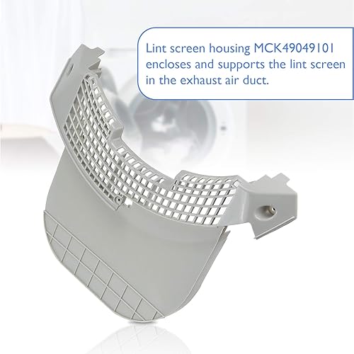 Miniatura 4 de MCK49049101 Reemplazo de la cubierta de la pantalla del filtro de pelusa de la secadora para LG Kenmore reemplaza DLGX3701W DLEX3700W DLEX3370V