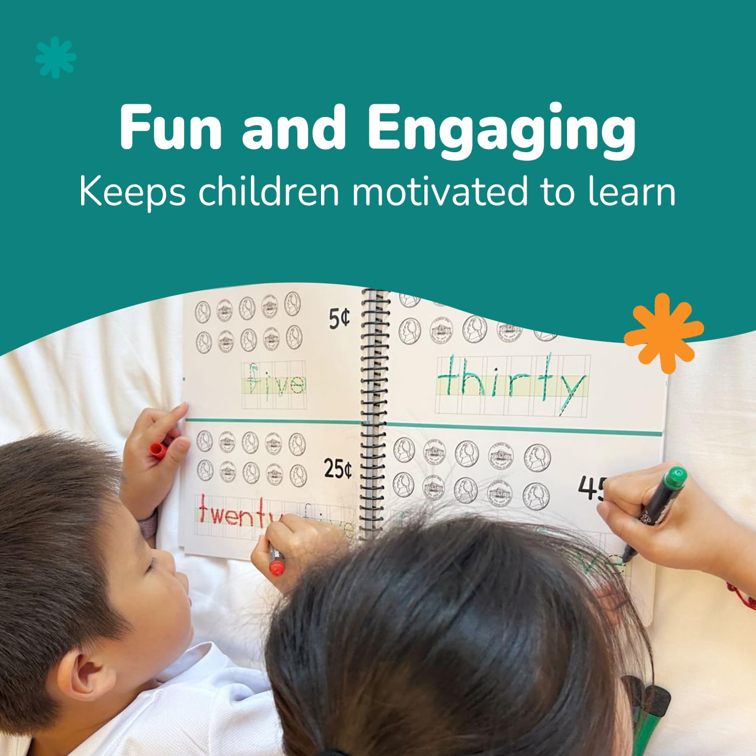 Channie's Easy Peasy Dry Erase Money Book - Fun Toddler Activity Book - Teaches Counting Coins for Kids Ages 3-5/6-8 - Pennies, Nickels, Dimes, Quarters - Money Workbooks for Kids - 65+ Pages - Image 6