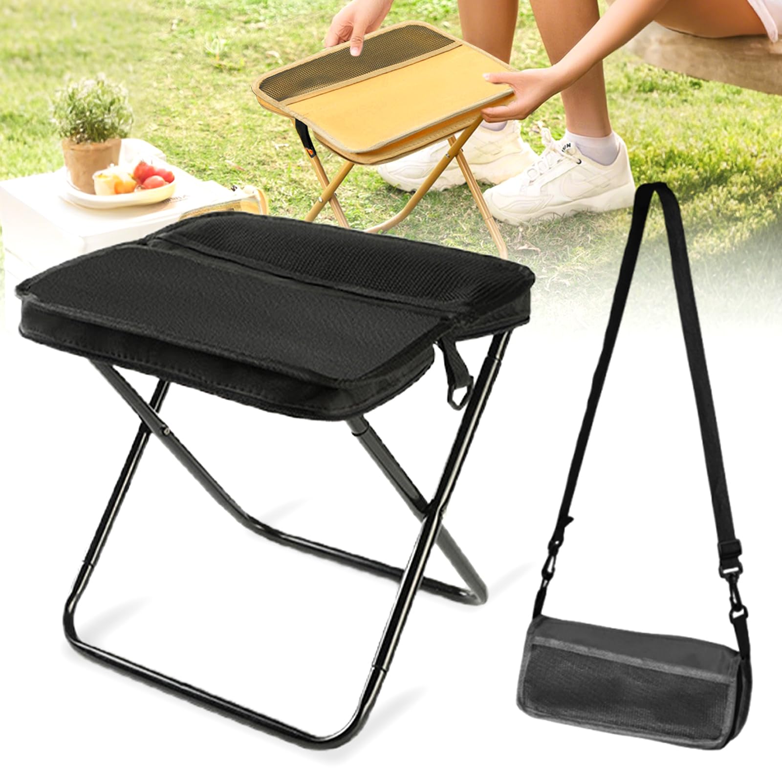 Amazon.com: hoehew Portable Stool for Mountaineering and Hiking