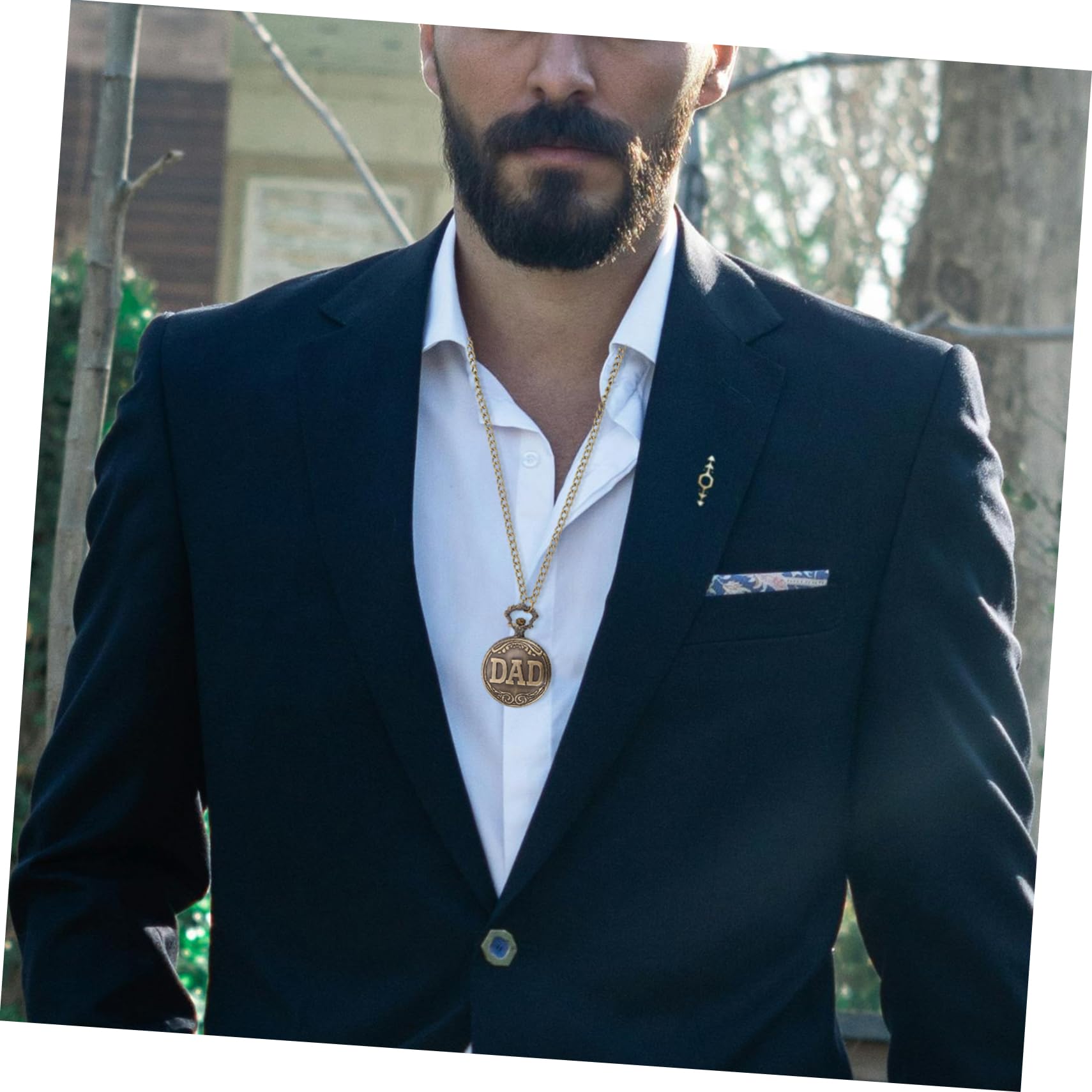 4piezas Reloj De Bolsillo Vintage Unisex Retro para Padres Accesorio Elegante y Atemporal para Día del Padre Diseño Duradero y Atractivo