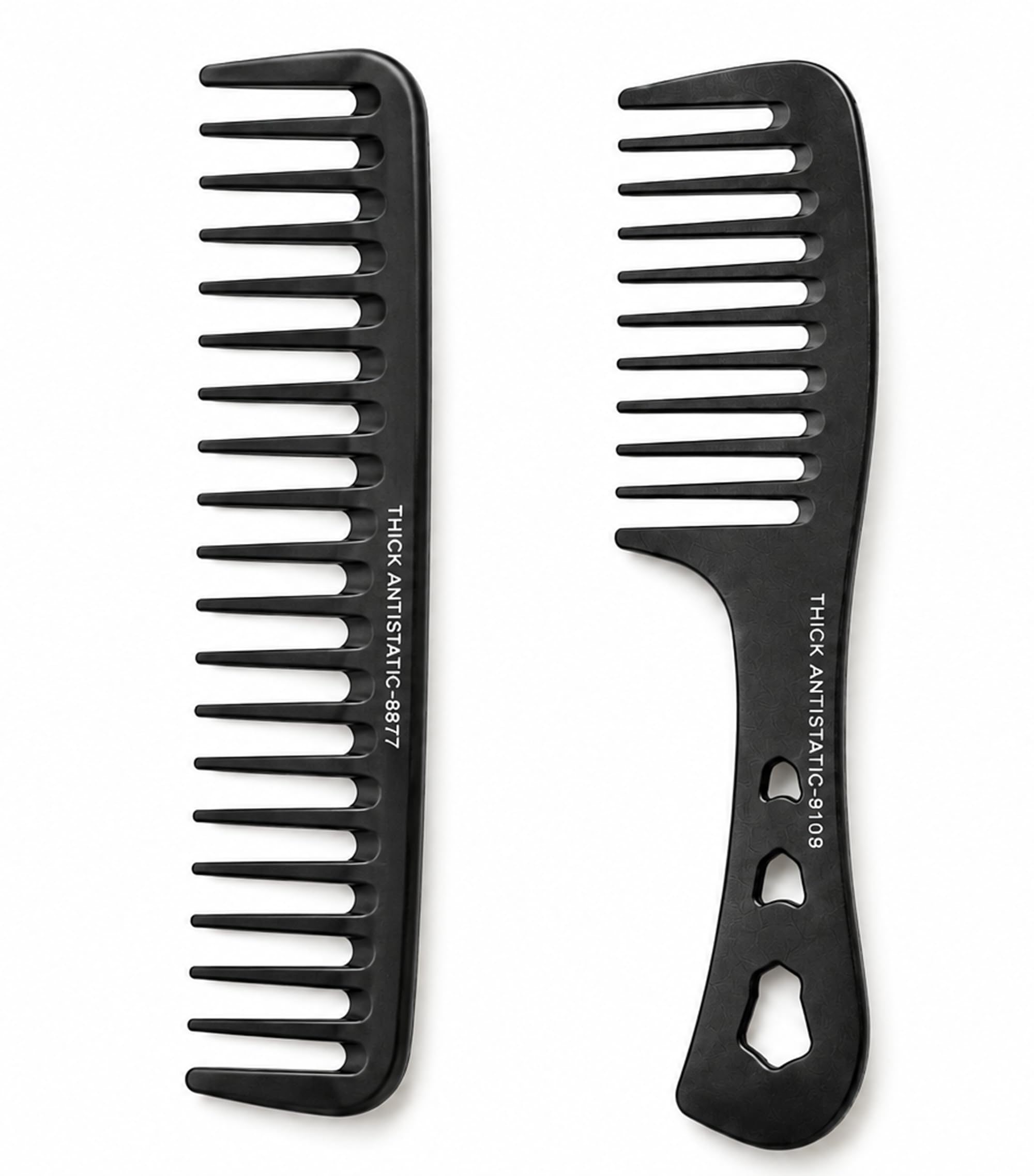 Thick Anti-Static Comb Set for Women & Men (Combo Black Thick 2 Pcs)-image-11